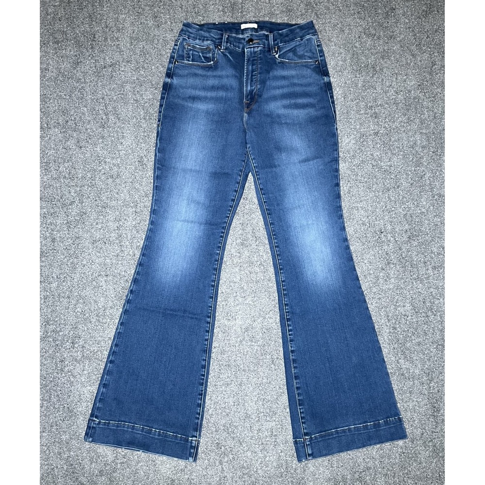 Good American Straight High Rise Good Waist Women Tag 14/32 Fit 29x34 Med Blue